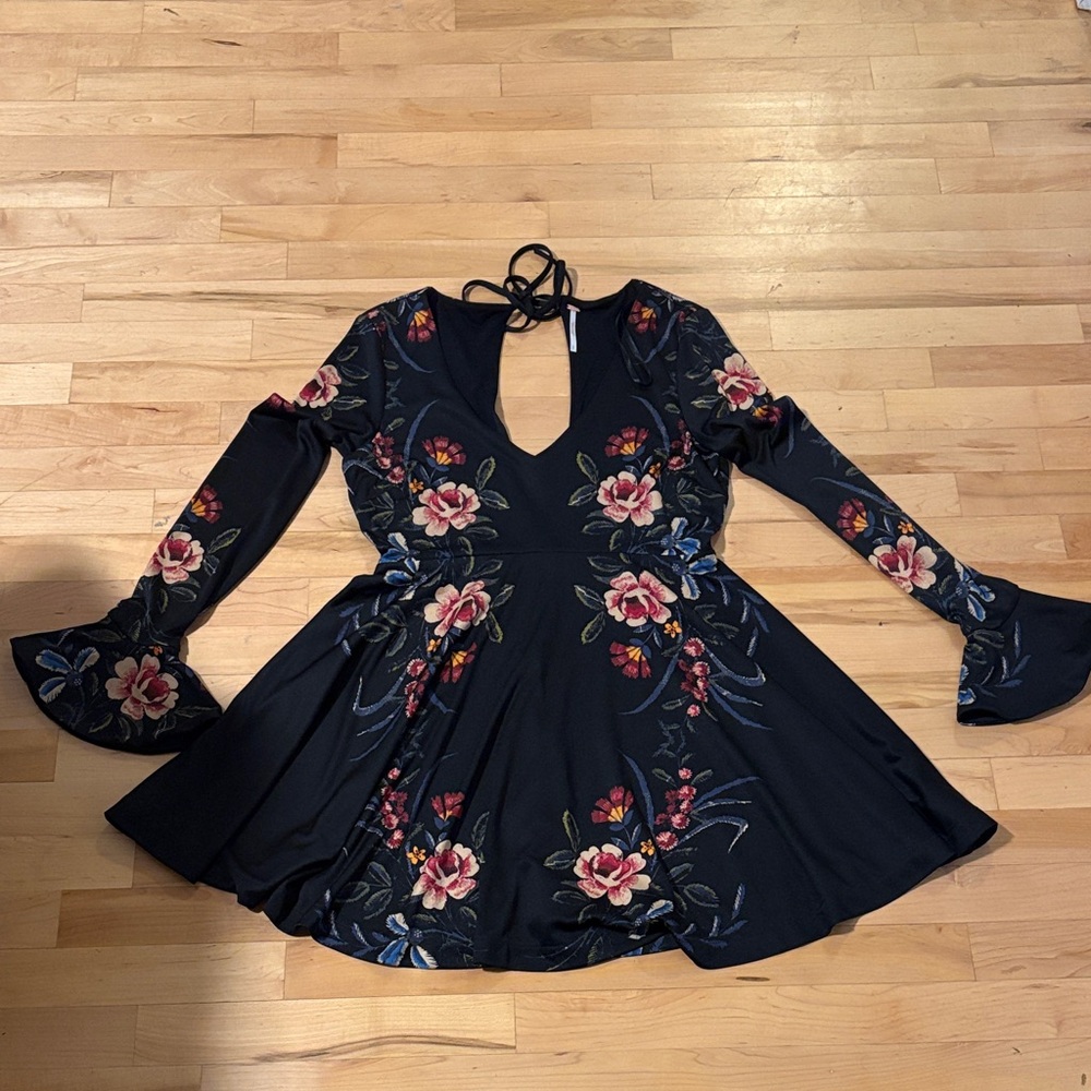 Free People Bell Sleeve Mini Dress